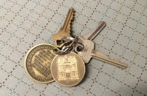 Residents receive keys upon graduating from the recovery home